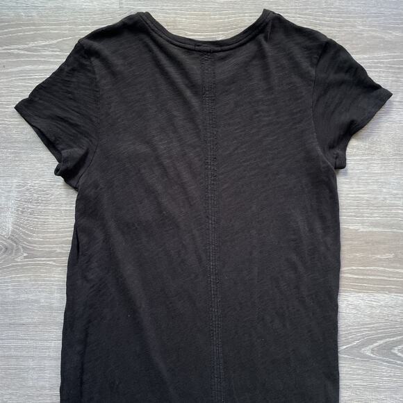 ATM Anthony Thomas Melillo Dress Black Pocket T-Shirt Maxi Burnout Size S/P - Picture 6 of 10